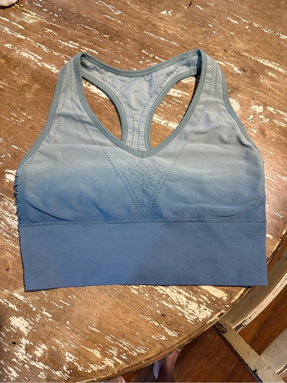 VS PINK Seamless Ombre Racerback Sports Bra - Blue